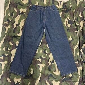 Vintage baggy navy blue jeans